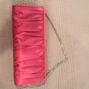 Pink clutch purse, 10 x 4 in.